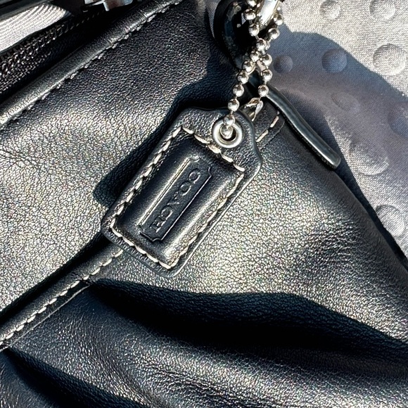 Black leather Coach Top-Zip Crossbody - Picture 7 of 7